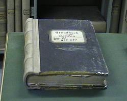 Grundbuch aus dem Archiv des Amtsgerichts