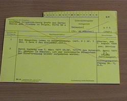 Güterrechtsregisterblatt aus dem Gerichtsaktenarchiv Güterrechtsregisterblatt aus dem Gerichtsaktenarchiv