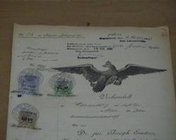 Notarielle Urkunde aus dem Archiv des Amtsgerichts Warendorf